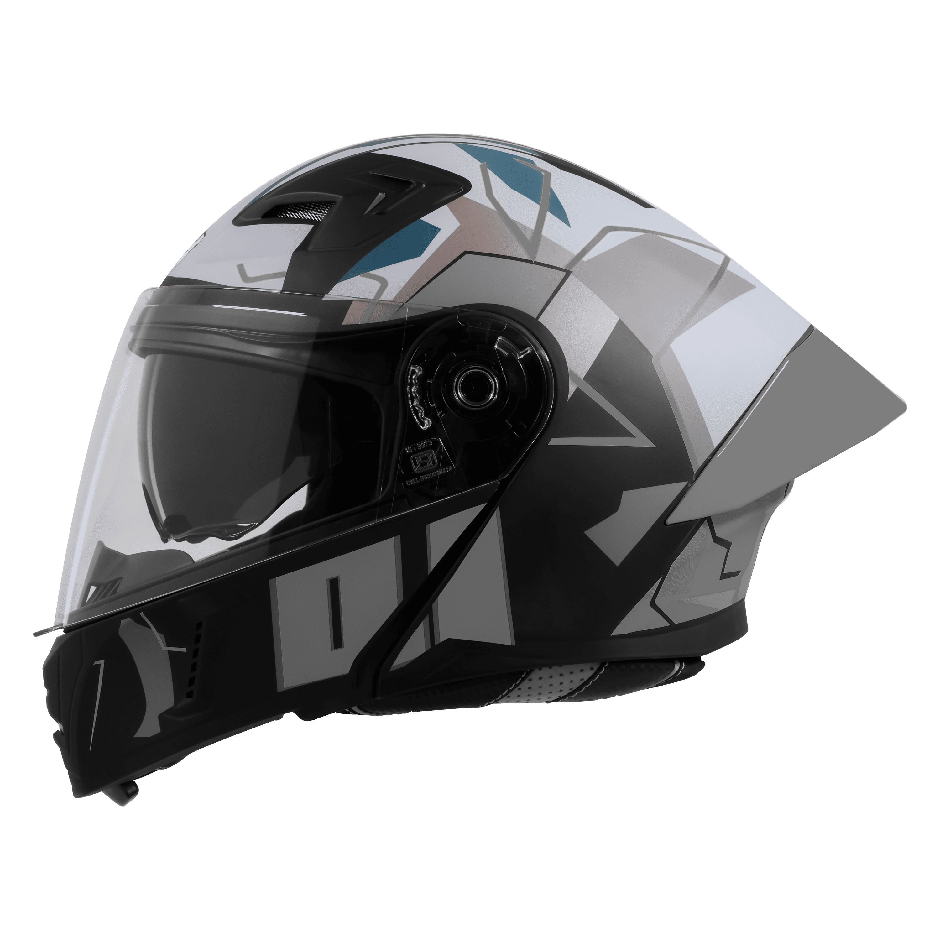 STEELBIRD SBA-20 ISS 09 MATT BLACK/BLUE C/V 580 MM WITH EXTRA